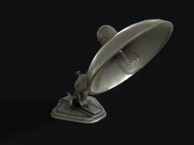Hospital Table Lamp Low-poly 3D model