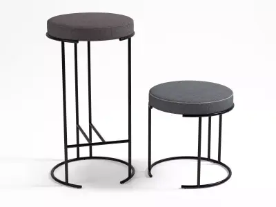 Nina stool and stool 3D model