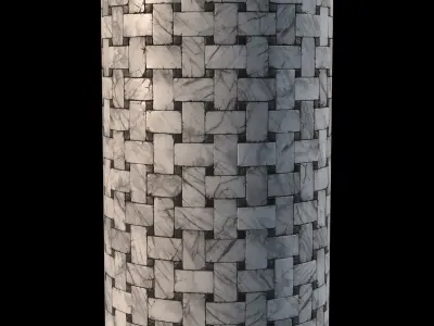 Basket weave marble tile material Texture