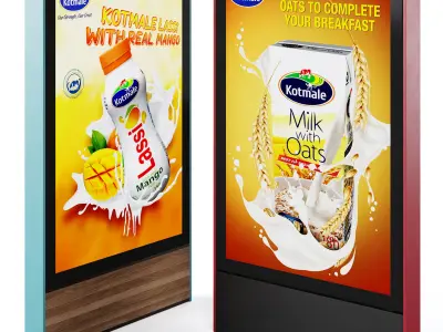 Street advertising information stands by mmcite 3D model