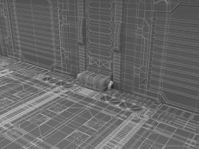 Sci-Fi corridor 3D model