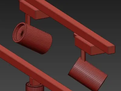Brilliant four different track lights 3D model