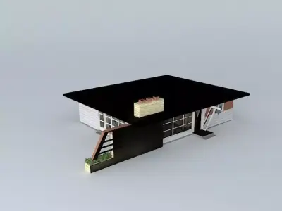 Retro House Free 3D model
