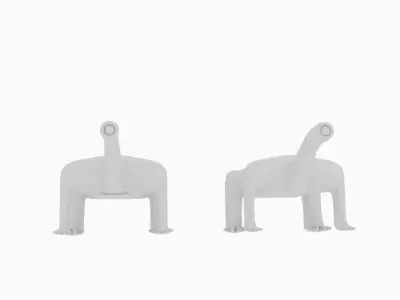 Oneye Long Neck Alien Low-poly 3D model