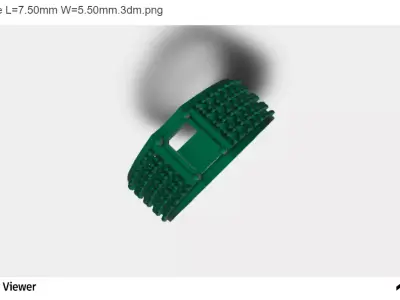 Men Ring Emerald Center Stone 3D print model