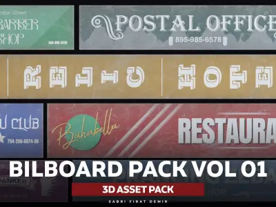Billboard Pack Vol 01 - Asset Pack Low-poly 3D model