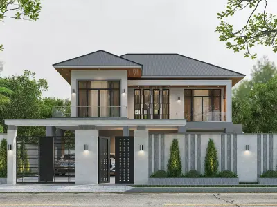 3D Exterior Villa 3D model