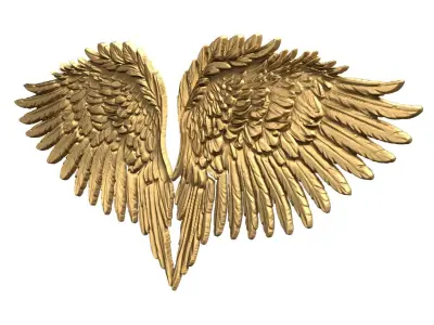 Wings Printable carved decor 17  3D print model