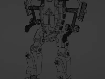 Axzon Mech Robot Low-poly 3D model