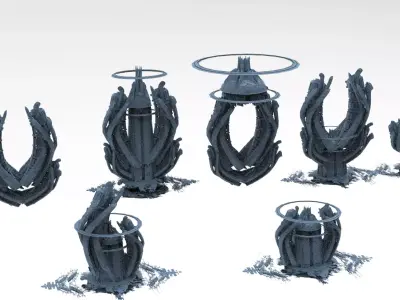 Sci fi Trinity elite tower extended collection  3D model