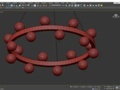 Contemporary Wood Hanging Low-poly 3D model