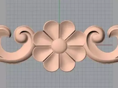 European furniture 3D relief models for CNC wood engraving E202 3D model