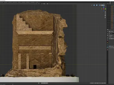 SAUDI ARABIA ULA Gate WITH an ARABIAN HORSE ATTACHED IN THE BACK 3D model