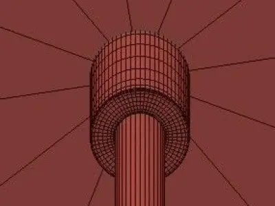 Kletka four caged light bulbs hanging from ceiling 3D model