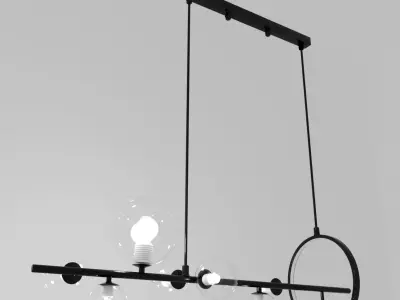 models of decorative light modern and classic 3D model Low-poly 3D model