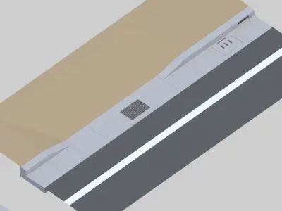 L-shaped gutter Street culvert Type 1 3D model