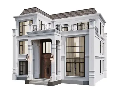 Neoclassical Villa Exterior 3D model
