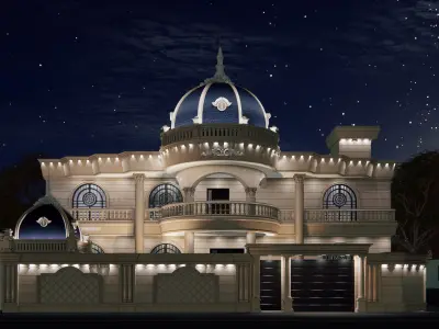 Classic Villa 3D model 2