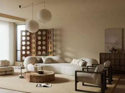 Indoor model of the reception room 3D model