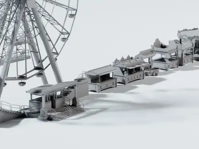 fun fair - ride attractions 3D model