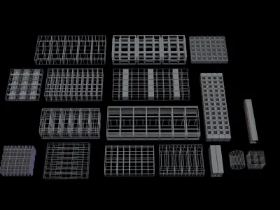 METAL STRIP Kitbash Low-poly 3D model
