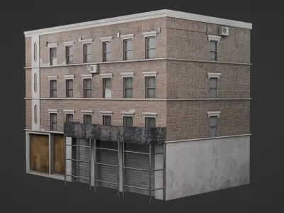  Urban Building Pack Low-poly 3D model