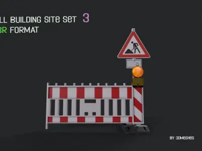 Small Building Site Set 3 in PBR format Low-poly 3D model