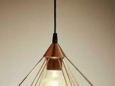 Tarbes 1 Light Ceiling Pendant Copper Eglo 3D model