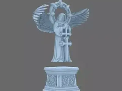 Arthurian Knights Guardian Saint Statue 3D print model