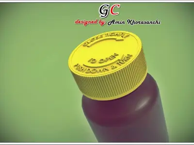 drug bottle Free 3D model