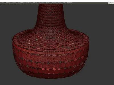  ELEGANT CAPIZ SHELL BASKET CHANDELIER Low-poly 3D model