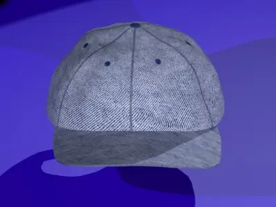 GORRA JEEN AZUL 3D model
