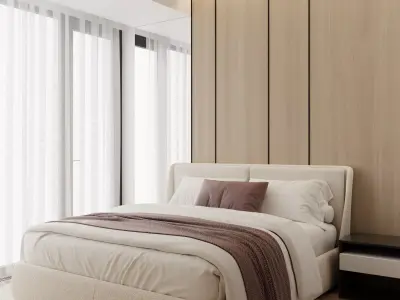 U tower apartment in tashkent Low-poly 3D model