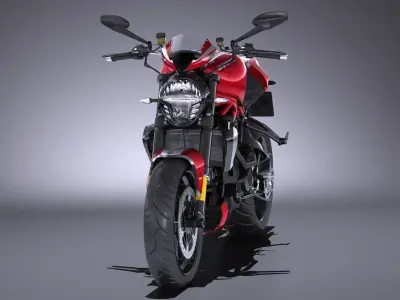 Ducati Monster 1200R 2017 3D model