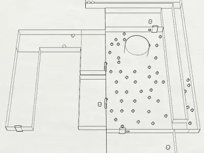 Floorplan 4 floor plan for bathroom 3D model