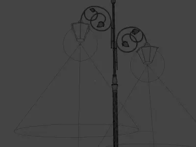 Street Lamp Low-Poly 3D Model Low-poly 3D model