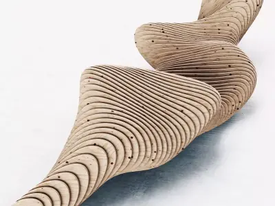 Parametric bench n5 3D model