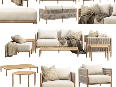 Brown Jordan Maldives outdoor furniture collection 3D Model Pack