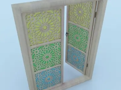 Traditional Moroccan Window 3D model