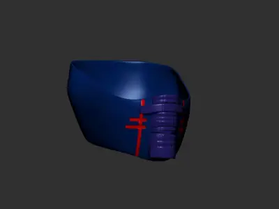 helmet gas mask high poly sculpt 3d printable  3D model