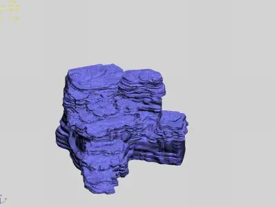 Hengshan Mountain - waterfall stone 3D model