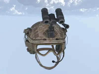 Combat helmet Low-poly 3D model
