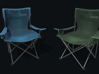 Camping Chair  Low-poly 3D model