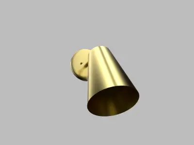 Light Dimmable Gold Armed Sconce Free 3D model