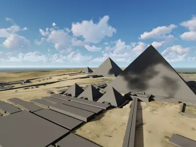 Pyramids in Cairo 3D model