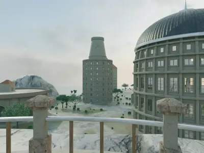 Dome Island 3D model