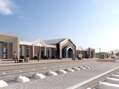 station Low-poly 3D model