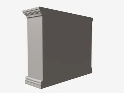 Fireplace in Faux Stone and Wood Delaro 3D model