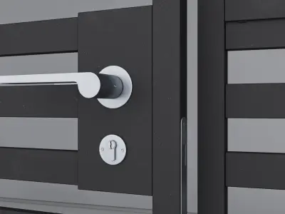 Aluminium door 37 3D model