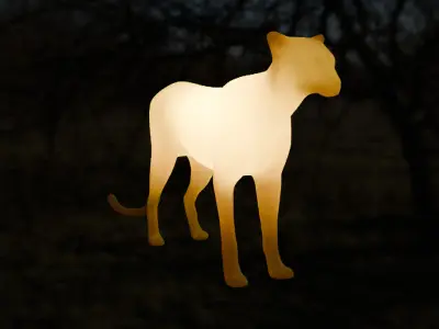 Indirect lighting for feline beasts of prey 3D model